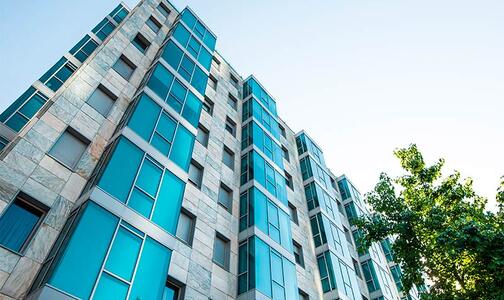 blue building for air barriers Thumbnail